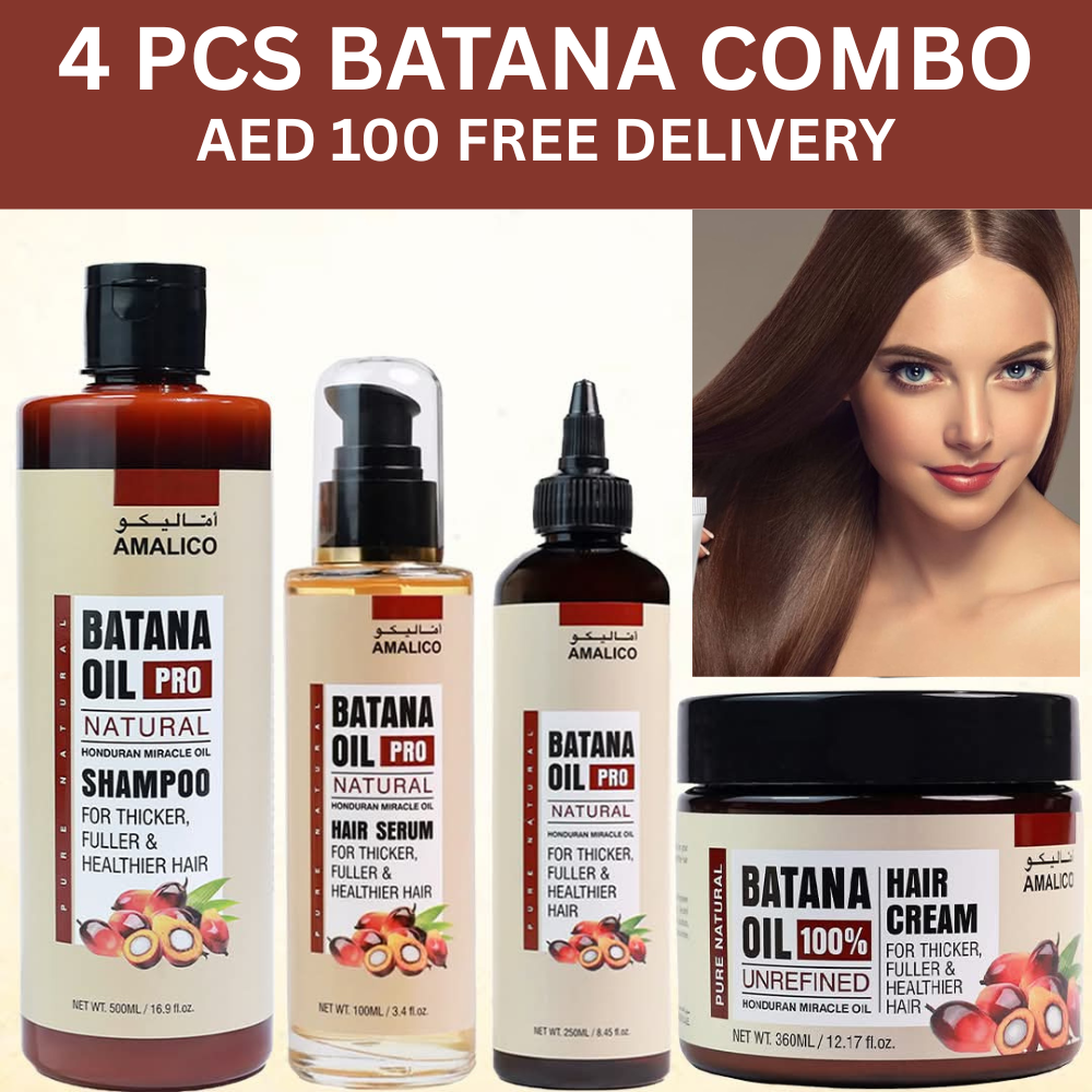 "Batana Hair Care 4-Piece Set – Ultimate Nourishment & Shine"