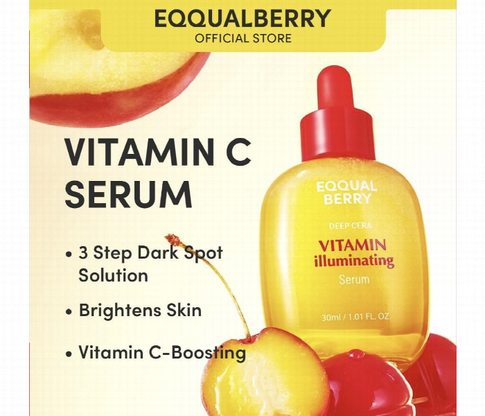 EQQUAL BERRY Deep Cera Vitamin Illuminating Serum – Brightening & Hydrating Glow Booster (30ml)
