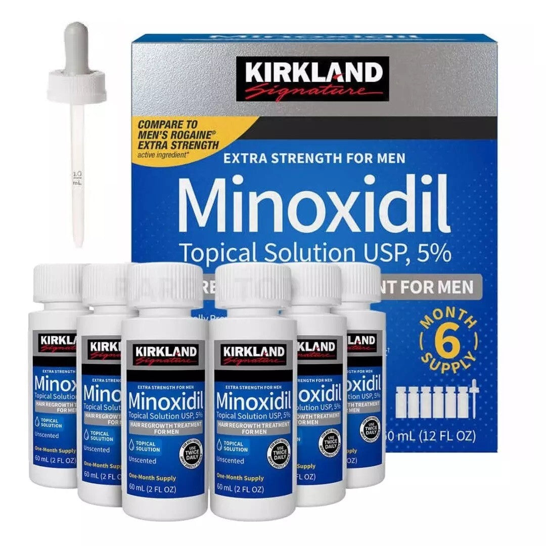 Kirkland Signature Minoxidil 5% for Men – 6 Month Supply (6 x 60ml Bottles)